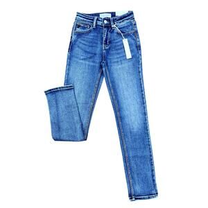 NWT Kancan high rise slim straight jeans size 0/23 x30"